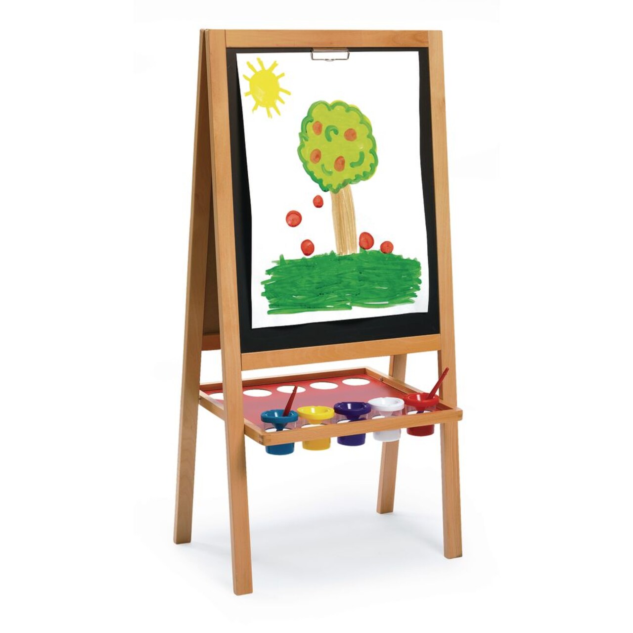 Colorations Premium Art Easel, Magnetic Dry Ease Board, Chalkboard, Kids Easel, Easel For Kids, Double Sided Easel, All In One Wooden Kid's Art Easel, Art Easel For Toddlers, Classroom Easel